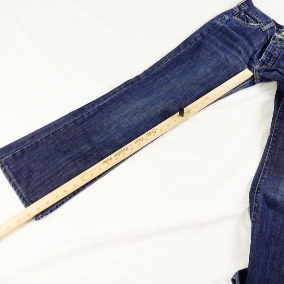 7 For All Mankind Womens Blue Jeans Boy Cut Size 26 Made in USA - Picture 10 of 11
